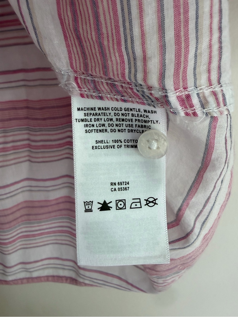 Columbia Women's 100% Cotton Striped Roll Sleeve Button Down Shirt Size XL - Picture 6 of 6